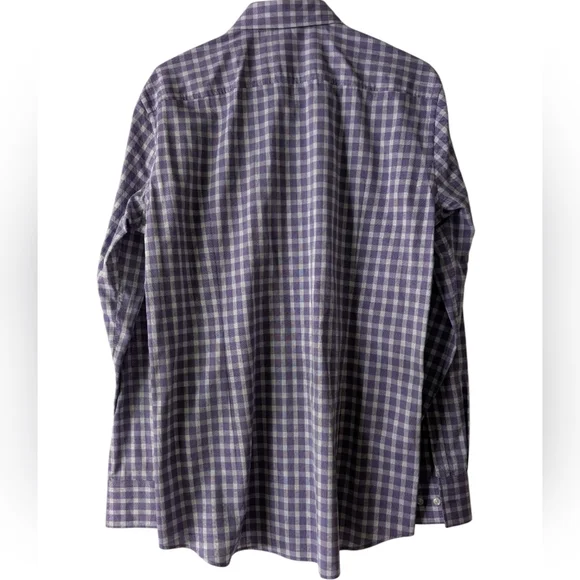 Hugo Boss Purple Plaid Men's Dress Shirt - Picture 3 of 4
